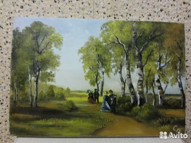 Картины, холст, масло. 10 шт