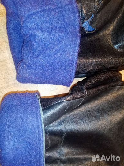 Варежки кожаные