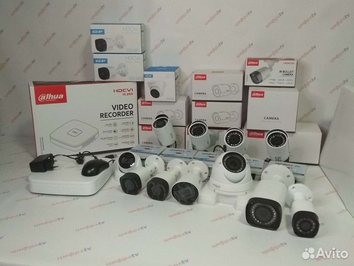 Видеонаблюдение 4Мп Dahua 11 камер IP варио регист