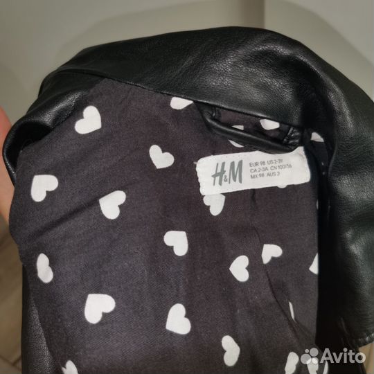Куртка - косуха hm для девочки 98 размер