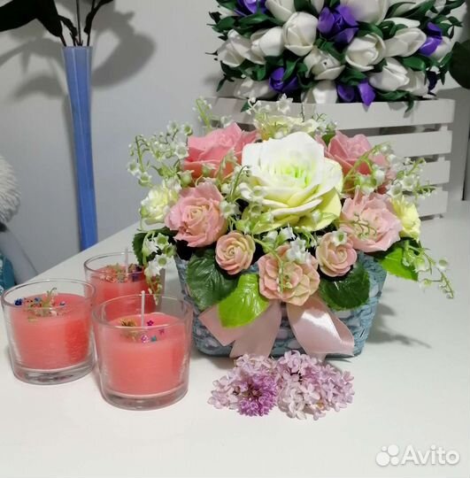 Букет из мыла ручной работы