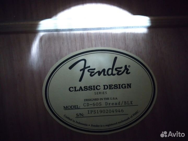 Гитара fender cd-60s