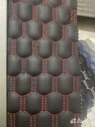 Экокожа стеганная ромб, черепаха, зиг-заг