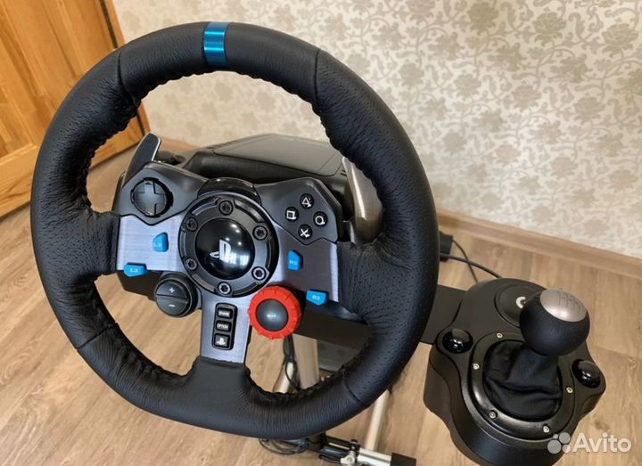 Игровой руль Logitech g29 с кпп (Shifter + стойка)