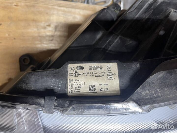 Мерседес v477 левая фара