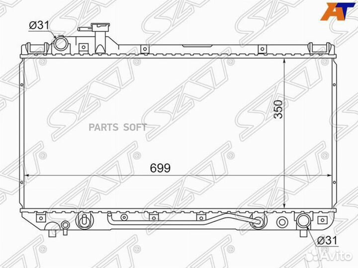 Радиатор охлаждения Тойота Рав4 94-98