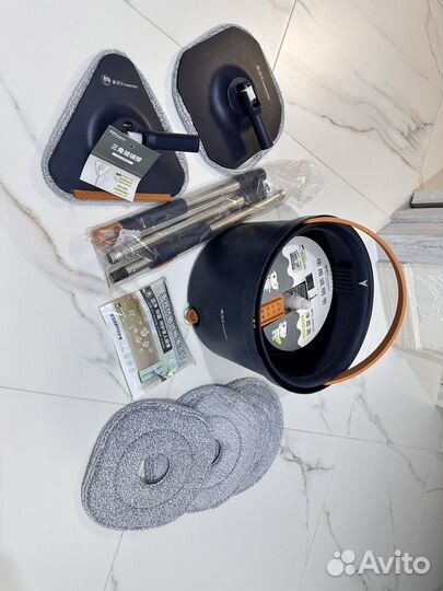 Умная швабра с ведром и отжимом