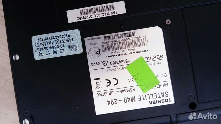Ноутбук toshiba satellite M40-294