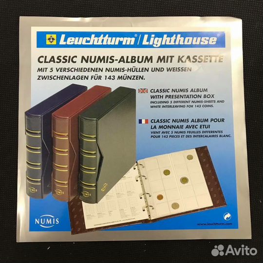 Листы для монет в альбом Leuchtturm Numis Classic