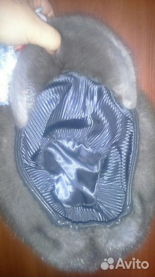 Берет из Норки Серо- голубой