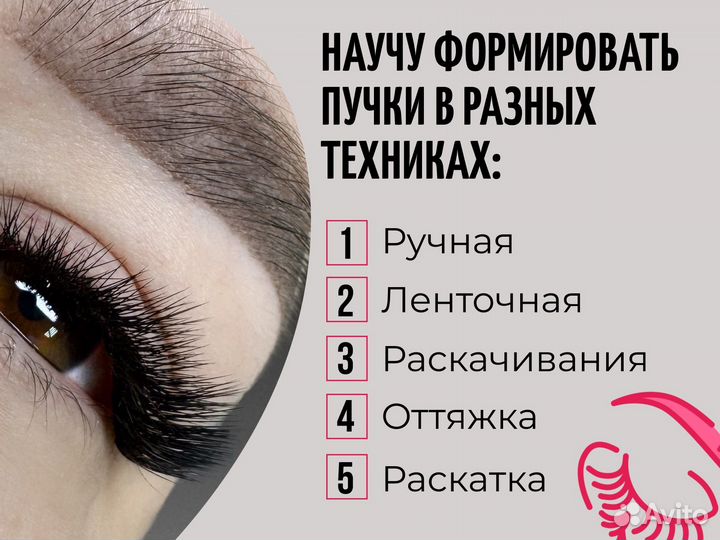 Обучение Наращиванию ресниц Классика+Объёмы 2-4D