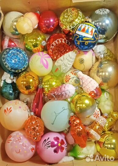 Елочные игрушки СССР (стекло)