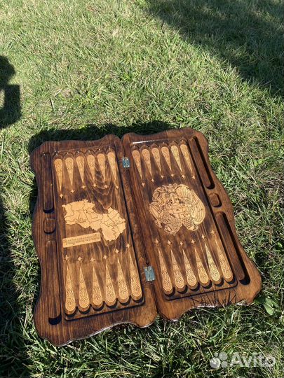 Нарды с армянским гербом шашки из дерева