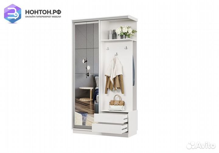 Прихожая-купе Анха мини белая