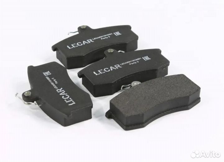 Колодки тормозные передние lecar