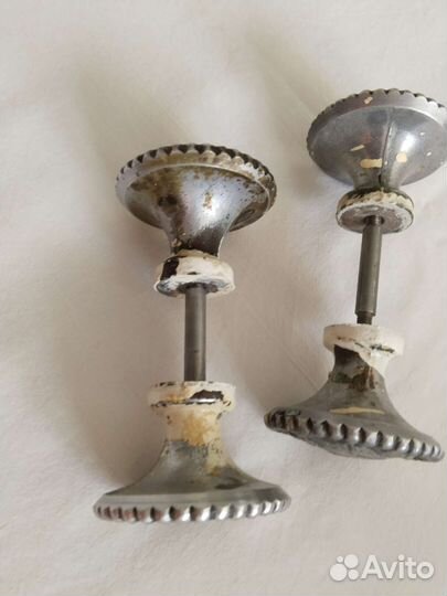 Две дверные ручки СССР со львом железные