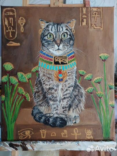 Картина маслом Богиня Бастет