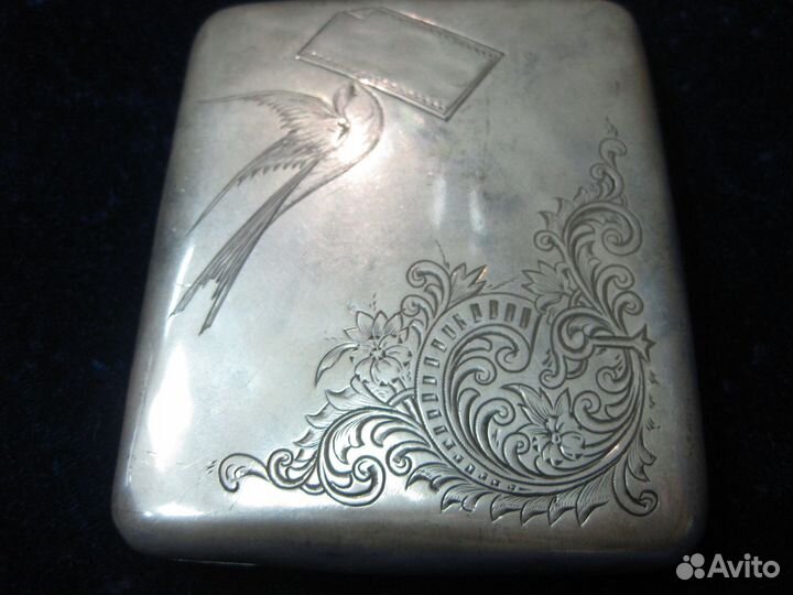 Портсигар серебро 84 проба