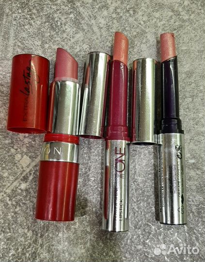 Памада avon,oriflame,розовые,бу,пакетом