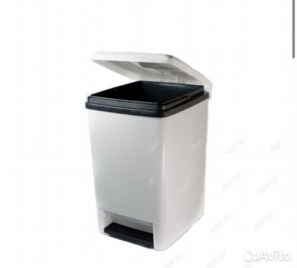 Контейнер для мусора пластик, 19 л,педаль