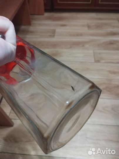 Кувшин из закаленного стекла, 1250мл красный