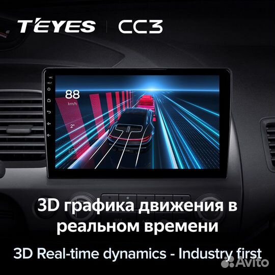 Магнитола Teyes CC3 3/32 для Honda Civic