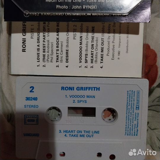 Аудиокассеты Диско. Roni Griffith. 1982г Франция