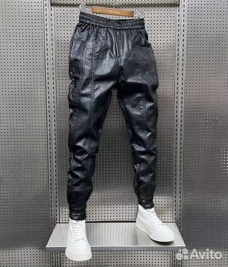 Кожаные брюки мужские