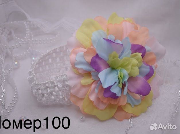 Повязка на голову для новорожденной девочки