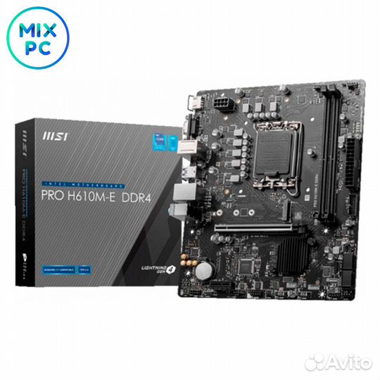 Материнская плата LGA1700 MSI PRO H610M-E DDR4