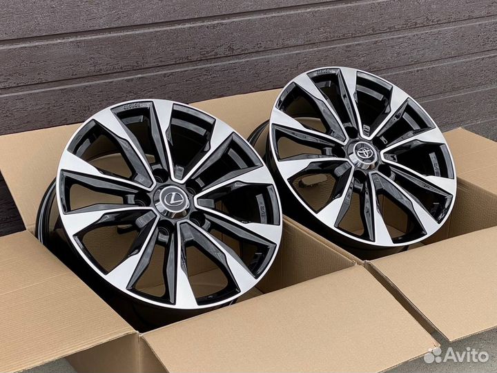 Диски литые Toyota LC200 R21 5x150 Black Machined