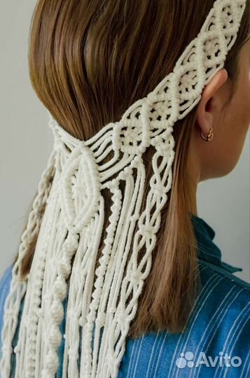 Макраме очелье, повязка на голову