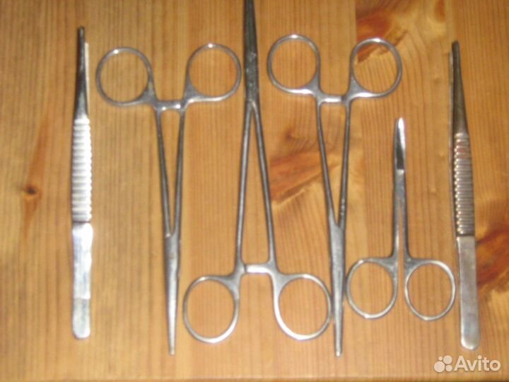 Зажим медицинский инструмент пинцеты ножницы СССР