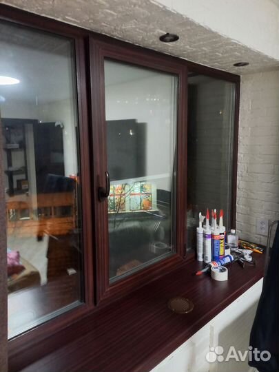 Кассетные рулонные шторы 3шт венге