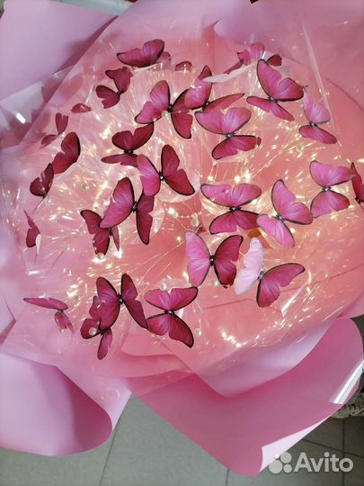 Оригинальный подарок букет из светящихся бабочек