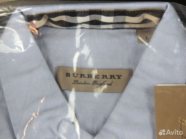 Мужская рубашка Burberry голубая