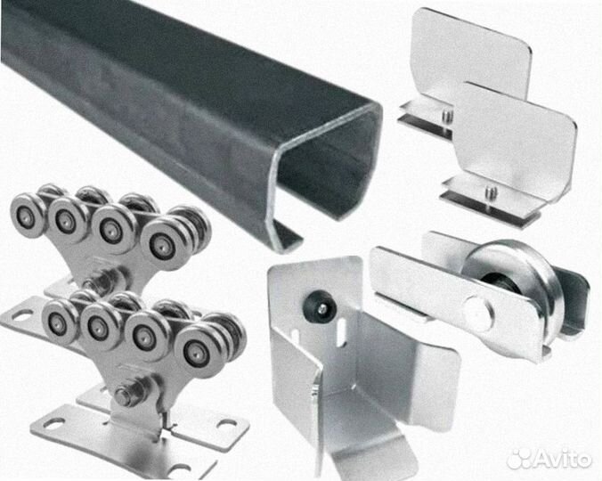 Комплект для откатных ворот. Не оцинк шиной 450 кг