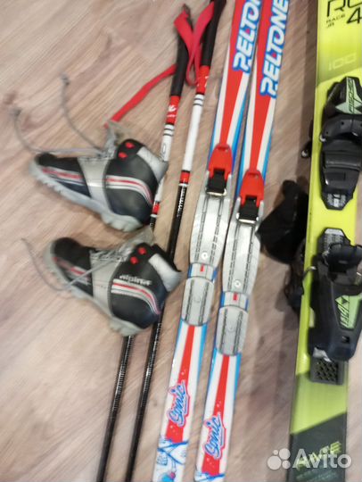 Горные лыжи детские 120 комплект