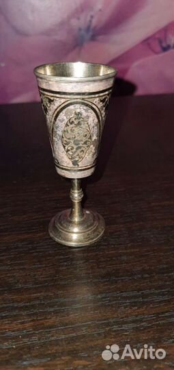 Рюмка кубачинское серебро