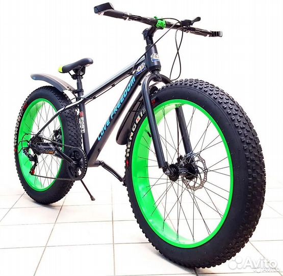 Фетбайк новый черно-зелёный
