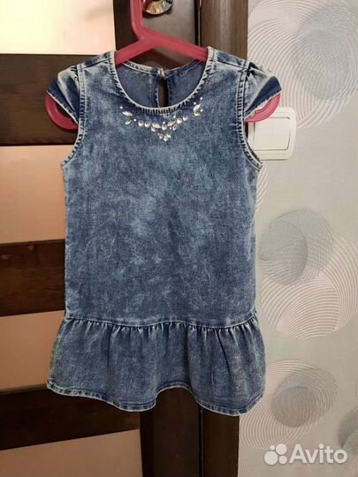 Джинсовое платье для девочки 110