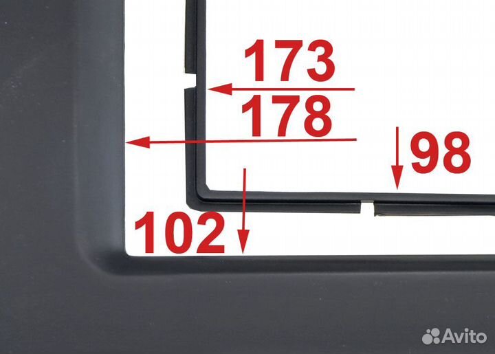 Рамка переходная Toyota Corolla 2007-2013