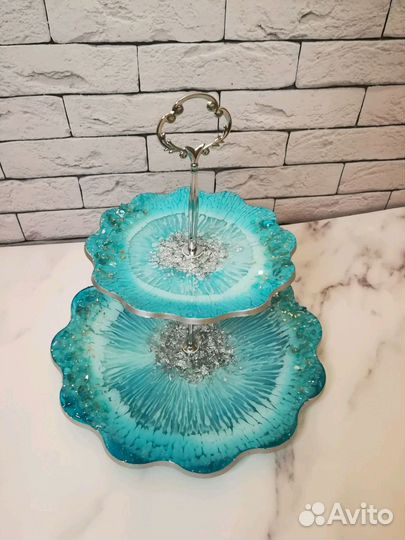 Изделия из эпоксидной смолы-фруктовницы, часы и тд