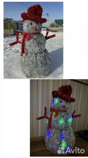 Снеговик светодиодный