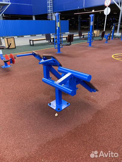 Уличный тренажер гиперэкстензия-пресс AVU025