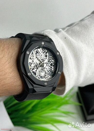 Наручные часы Hublot WHB3 чёрные (Арт.16995)