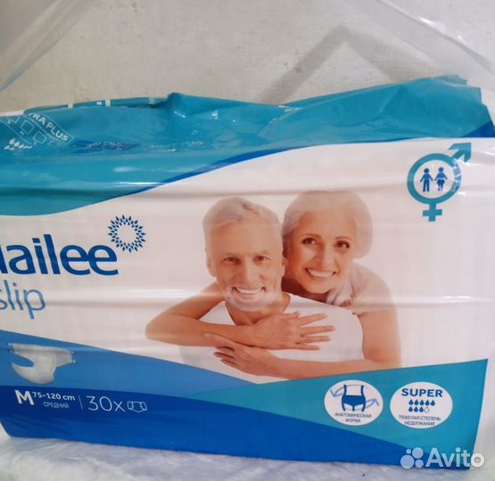 Памперсы для взрослых размер m по 30 штук