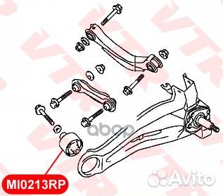 Полиуретановый сайлентблок рычага задней подвес
