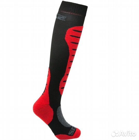 Термоноски sixs MOT S merinos Wool Red/Black (43/4