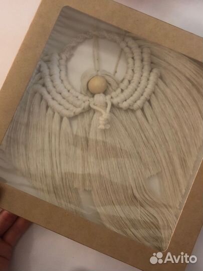 Подарок ангел макраме